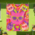 Psychedelic Trippy Cat Sherpa Blanket