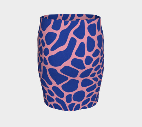 Pink and Blue Giraffe Print