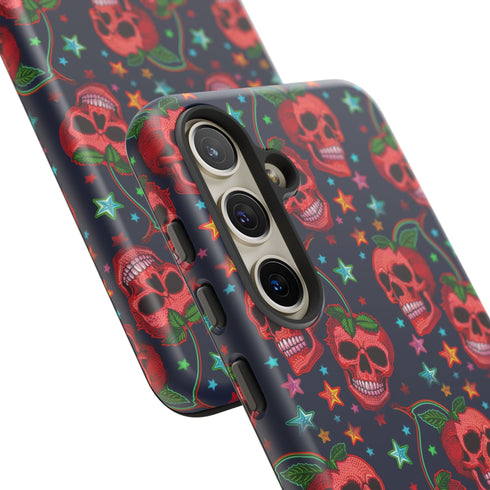 Red Cherry Skull Phone Case