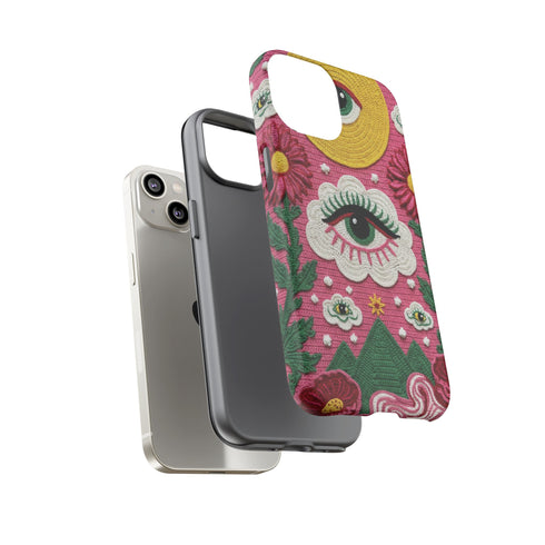 Maximalist Eye Cloud Faux Crochet Tough Case in Matte