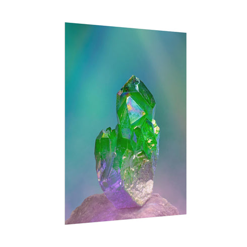 Raw Green Quartz Cluster Fine Art Print