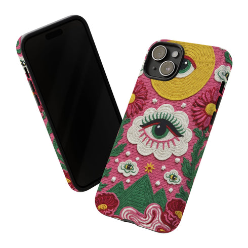 Maximalist Eye Cloud Faux Crochet Tough Case in Matte