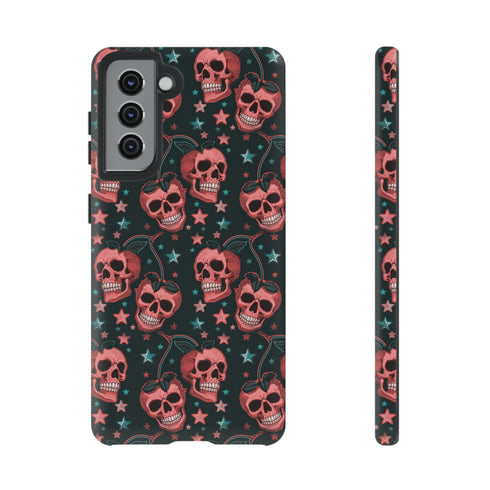 Pink Cherry Skull Phone Case