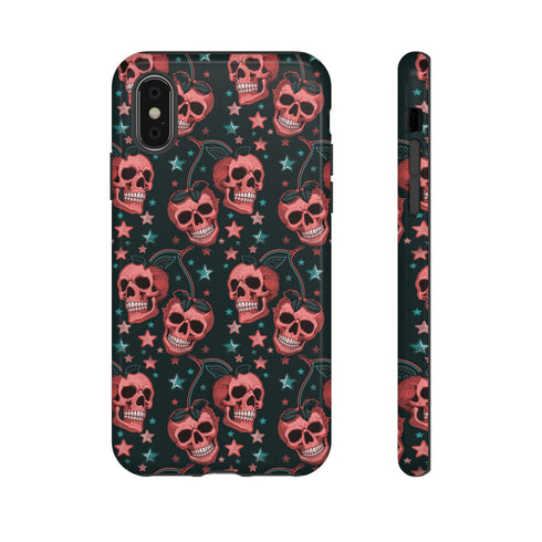 Pink Cherry Skull Phone Case