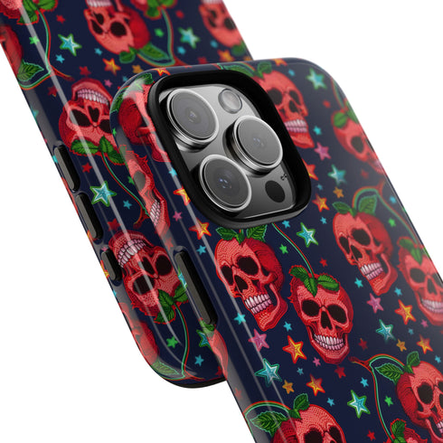 Red Cherry Skull Phone Case