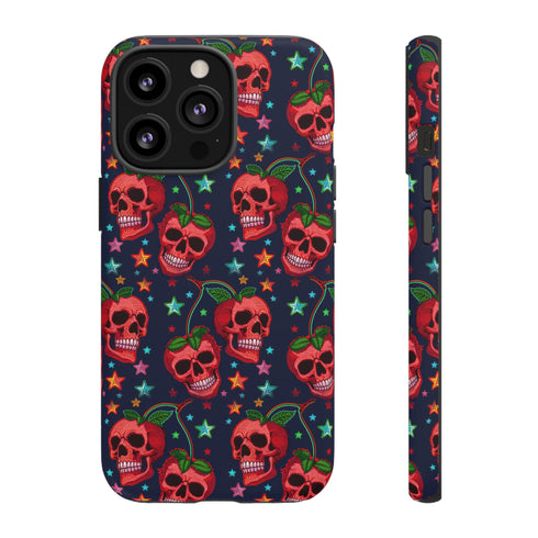 Red Cherry Skull Phone Case