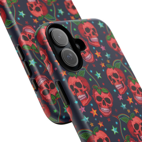 Red Cherry Skull Phone Case