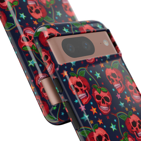 Red Cherry Skull Phone Case