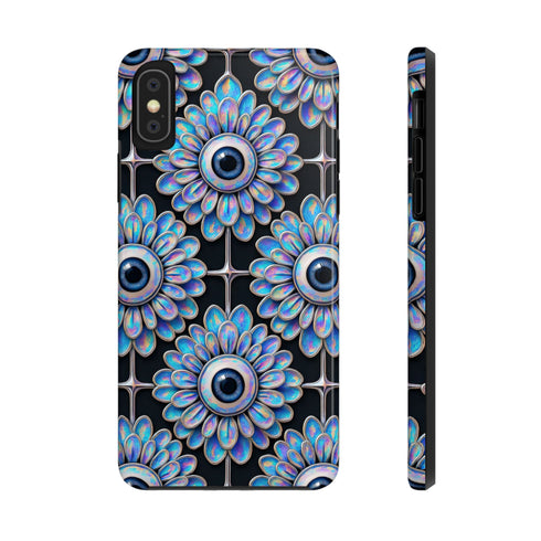 Gothic Floral Eyeball Phone Case - Weirdcore Iridescent iPhone and Samsung Galaxy Protective Cover