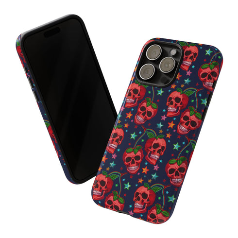 Red Cherry Skull Phone Case