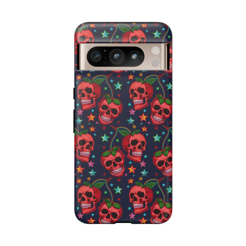 Red Cherry Skull Phone Case