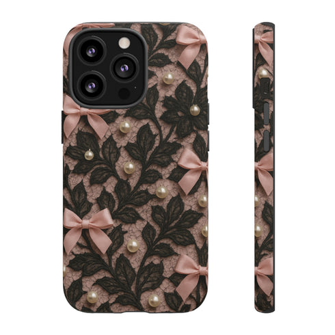 Lace & Pearls Coquette Phone Case