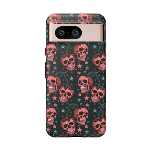 Pink Cherry Skull Phone Case