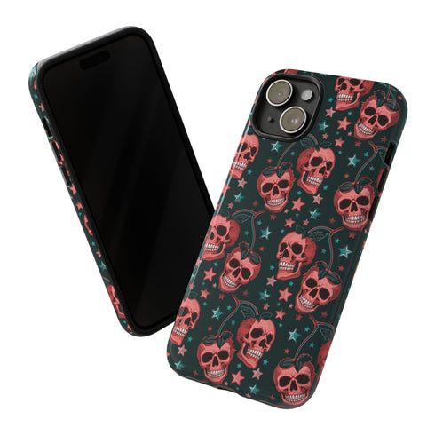 Pink Cherry Skull Phone Case
