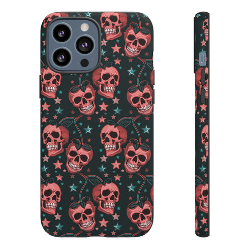 Pink Cherry Skull Phone Case