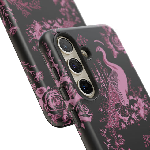 Gothic Peacock Toile Phone Case