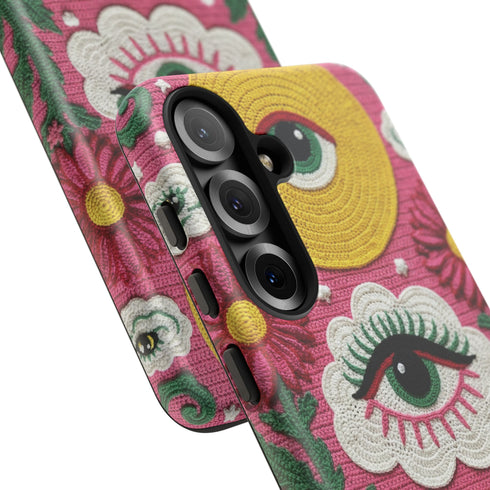 Maximalist Eye Cloud Faux Crochet Tough Case in Matte