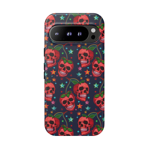 Red Cherry Skull Phone Case