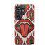 Retro Pop Art Mouth Faux Crochet Phone Case