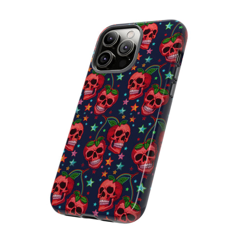 Red Cherry Skull Phone Case