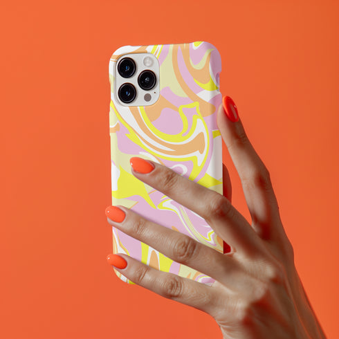 Marble Swirl Phone Case in Pink