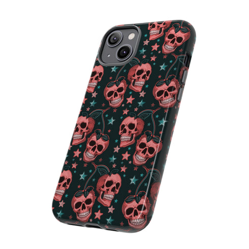 Pink Cherry Skull Phone Case