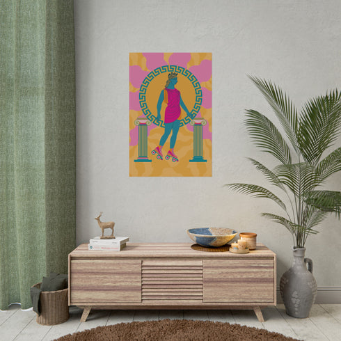 Roller Skating Goddess Art Print