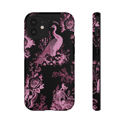 Gothic Peacock Toile Phone Case