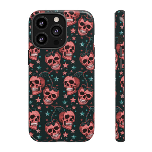 Pink Cherry Skull Phone Case