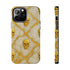 Marble Gold and White Skull Phone Case