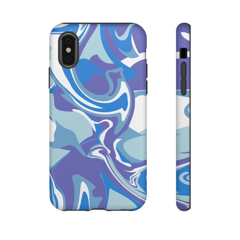 Blue Marble Swirl Phone Case in Blue