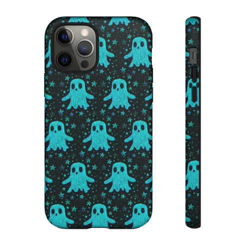 Blue Kawaii Ghost Phone Case