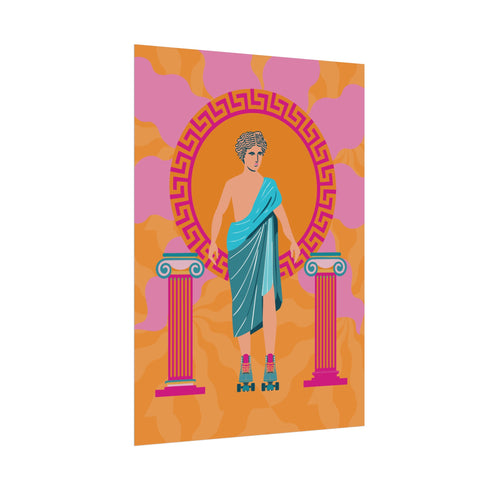 Roller Skate Greek Art Print