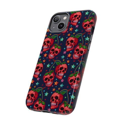 Red Cherry Skull Phone Case