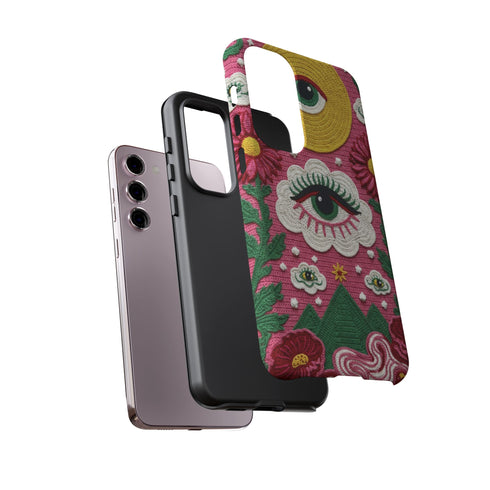 Maximalist Eye Cloud Faux Crochet Tough Case in Matte