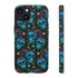 Skull Cherry Phone Case in Blue
