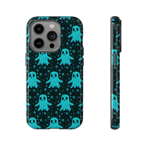Blue Kawaii Ghost Phone Case