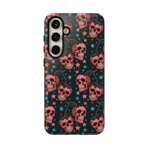 Pink Cherry Skull Phone Case