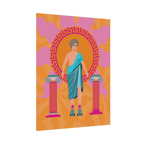 Roller Skate Greek Art Print