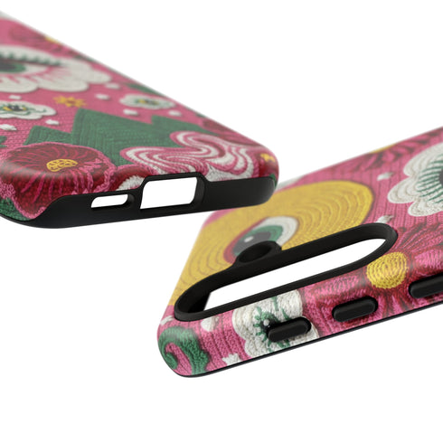 Maximalist Eye Cloud Faux Crochet Tough Case in Matte