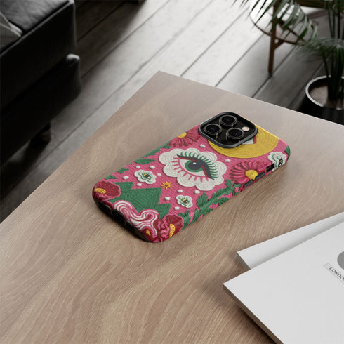 Maximalist Eye Cloud Faux Crochet Tough Case in Matte