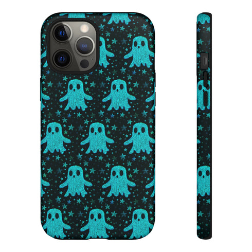 Blue Kawaii Ghost Phone Case