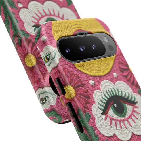 Maximalist Eye Cloud Faux Crochet Tough Case in Matte