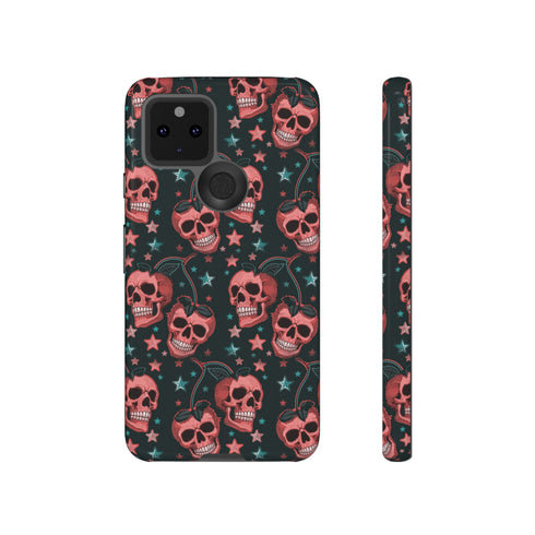 Pink Cherry Skull Phone Case