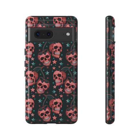 Pink Cherry Skull Phone Case