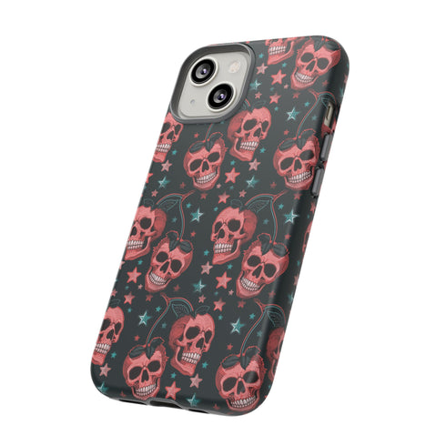 Pink Cherry Skull Phone Case