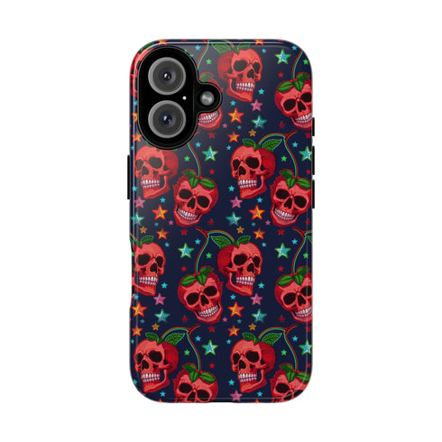 Red Cherry Skull Phone Case