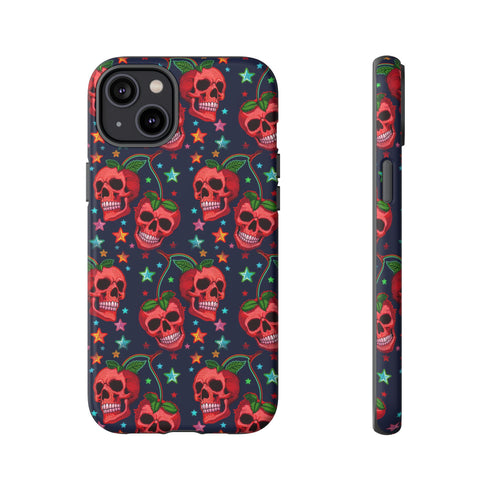 Red Cherry Skull Phone Case