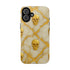Marble Gold and White Skull Phone Case