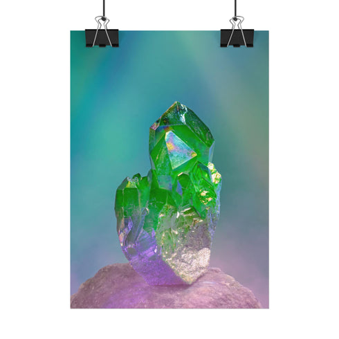 Raw Green Quartz Cluster Fine Art Print